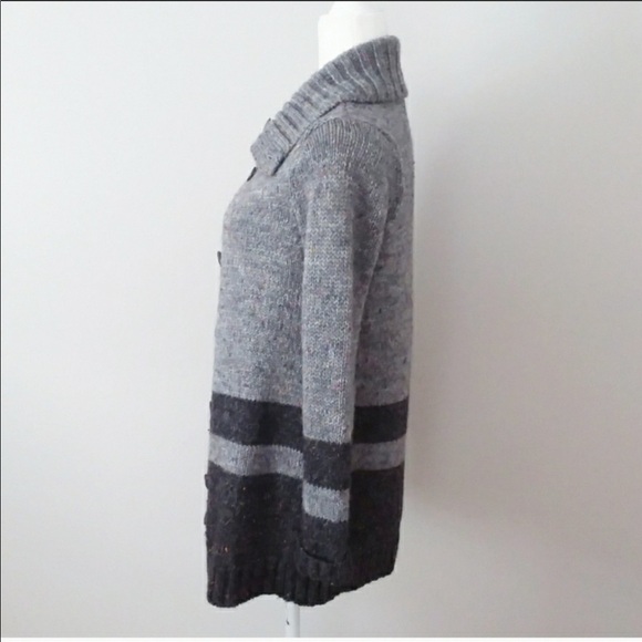 Like NEW! Talbots Grey Tweed  Wool Cardigan (Sp) - Picture 4 of 11